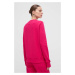 Bavlněná mikina Versace Jeans Couture dámská, růžová barva, s aplikací, 76HAIT01 CF01T