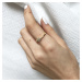 OLIVIE Stříbrný prsten SNĚHOVÁ VLOČKA GOLD 5576