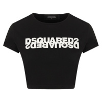 DSQUARED2 Mirror Black crop tričko