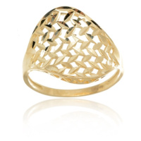 Dámský prsten ze žlutého zlata PR0488F + DÁREK ZDARMA