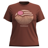 Smartwool W HORIZON VIEW GRAPHIC SHORT SLEEVE pecan brown