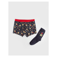 LC Waikiki New Year's Themed Men's Boxers and Socks