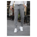 34958 Dewberry Slimfit Jogger Seasonal Mens Trousers-GREY