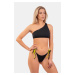 Nebbia One Shoulder Bandeau Bikini Top 448 Black