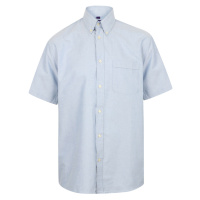 Henbury Pánská košile s krátkým rukávem H515 Blue Oxford