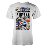 Nirvana Tričko Cassettes Unisex White