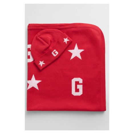 DĚTSKÝ SET GANT BLANKET BEANIE GIFT SET RUBY RED