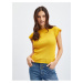 Orsay Žluté dámské tričko se stojáčkem - Dámské