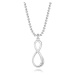 Stříbrný náhrdelník 925 - diamant, armádní řetízek, symbol Infinity