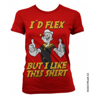 Pepek námořník tričko, I´d Flex But I Like This Shirt Girly, dámské