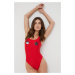 Plavky Chiara Ferragni červená barva, měkký košík