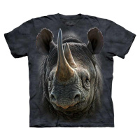 Pánské batikované triko The Mountain - Černý Nosorožec - černé