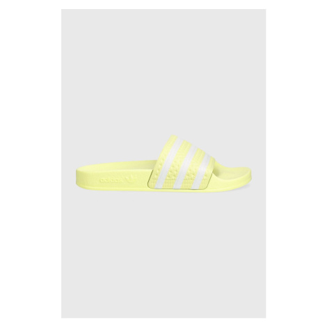Pantofle adidas Originals Adilette dámské, žlutá barva, IE9616
