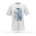 NU. BY HOLOKOLO Cyklistické triko s krátkým rukávem - DON'T QUIT - modrá/bílá