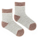 Dětské vlněné ponožky Vlnáč Mřížka hnědá Fusakle