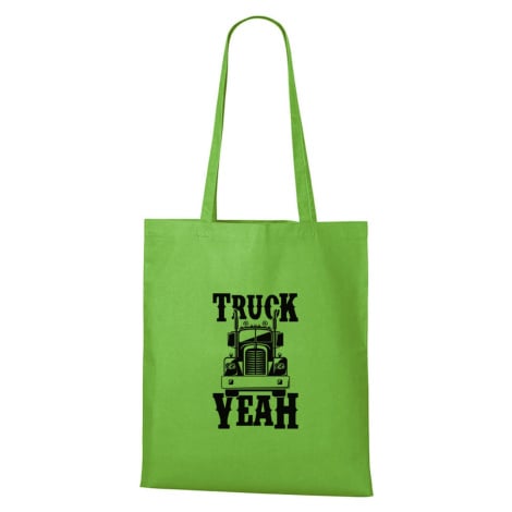 DOBRÝ TRIKO Bavlněná taška s potiskem Truck yeah Barva: Apple green