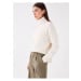 LC Waikiki Turtleneck Plain Long Sleeve Oversize Women's Knitwear Sweater