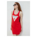 Bavlněné šaty Guess Červená barva, mini, E3GP03 JA914
