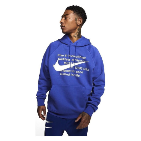 Nike Swoosh Hoody Modrá