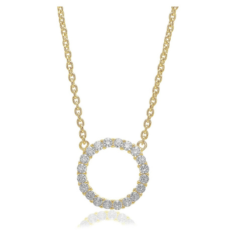 Sif Jakobs Okouzlující pozlacený náhrdelník s kubickými zirkony Biella SJ-C338(1)-CZ(YG) Sif Jakobs Jewellery