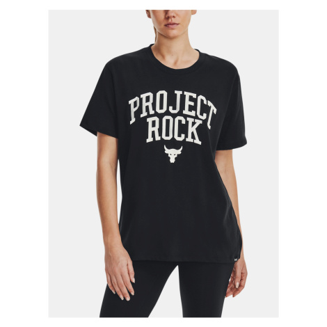 Černé dámské tričko Under Armour Project Rock Hwt Campus T