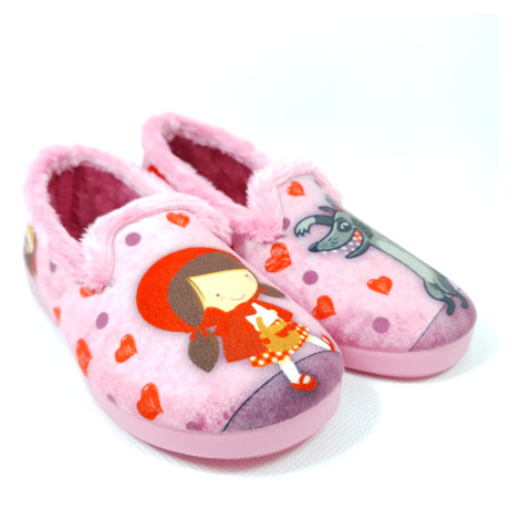 Alcalde voňavé dívčí dětské domácí boty Červená karkulka Pink