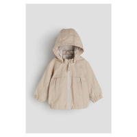 H & M - Bavlněná bunda's kapucí - hnědá