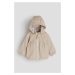 H & M - Bavlněná bunda's kapucí - hnědá