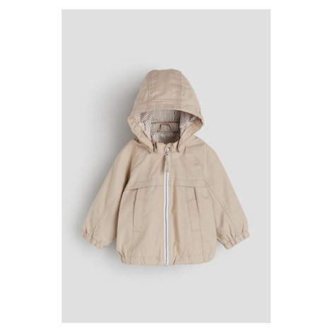 H & M - Bavlněná bunda's kapucí - hnědá H&M