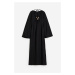 H & M - Šaty z lněné směsi - černá