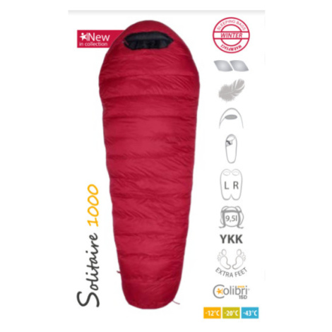 Spacák Warmpeace Solitaire 1000 EXTRA FEET cm ribbon red/black Pravý