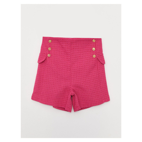 LC Waikiki Self-patterned Girls' Shorts with Elastic Waistband