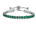 Sisi Jewelry Náramek Swarovski Elements Cianoti Smaragd NR1108-ST-G54(4) Zelená 14 cm + 9 cm (pr