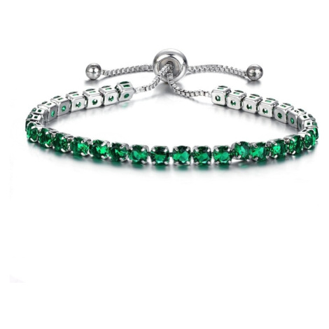 Sisi Jewelry Náramek Swarovski Elements Cianoti Smaragd NR1108-ST-G54(4) Zelená 14 cm + 9 cm (pr