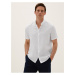 Košile s vysokým podílem lnu Marks & Spencer bílá