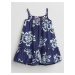 Modré holčičí baby šaty smocked floral dress GAP