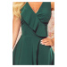 ANITA - Dámské šaty v lahvově zelené barvě s volánkem 274-2