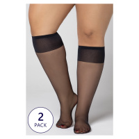 2 PACK silonových podkolenek Plus Size 20 DEN 5/7 MONA QUEEN