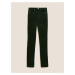 Tmavě zelené dámské manšestrové kalhoty Marks & Spencer Sienna