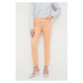 Kalhoty Morgan dámské, oranžová barva, přiléhavé, high waist
