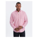 Oxford REGULAR men's fabric shirt - pink V3 OM-SHOS-0108