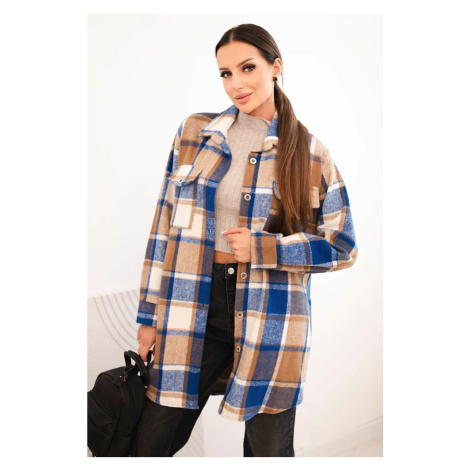Dámská kostkovaná košile chabrová