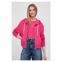 Mikina Tommy Hilfiger dámská, růžová barva, s kapucí, hladká