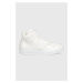 Kožené sneakers boty Trussardi Perlite Basket High bílá barva