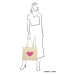 PE-Florence Béžovo-růžová dámská plážová taška "Love"