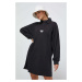 Bavlněné šaty Reebok Classic černá barva, mini, oversize