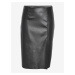 Černá dámská koženková pouzdrová sukně Noisy May Clara - Dámské