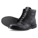 Vasky Brogue High Black - Dámské kožené kotníkové boty černé - jarní / podzimní obuv Flexiko čes