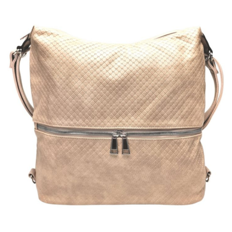 Velký světle hnědý kabelko-batoh 2v1 s praktickou kapsou Tapple