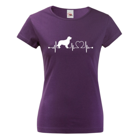 Dámské tričko pro milovníky psů Zlatý retrívr tep - dárek pro pejskaře BezvaTriko